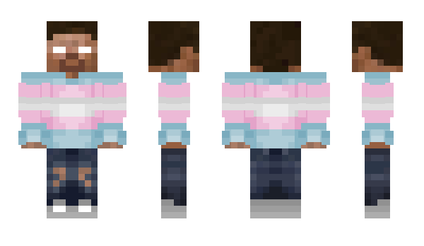 Minecraft skin PinkAndBlack