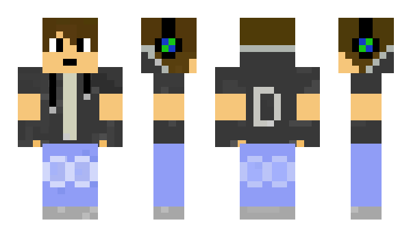 Minecraft skin Ojosnegros