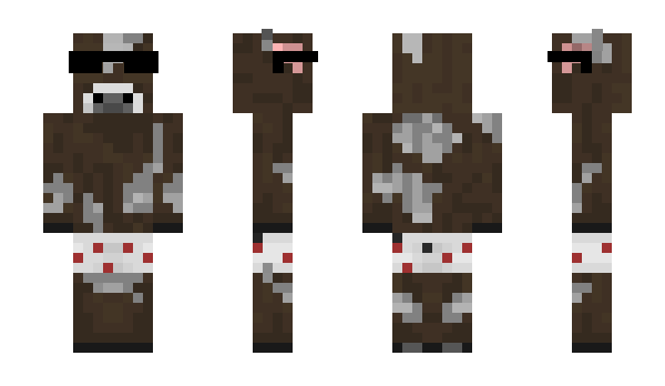 Minecraft skin mocna_krowa