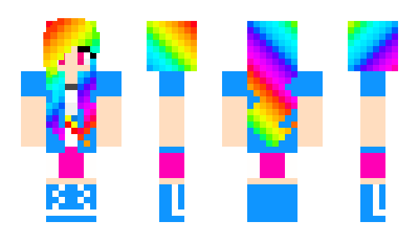 Minecraft skin RainbowDash2
