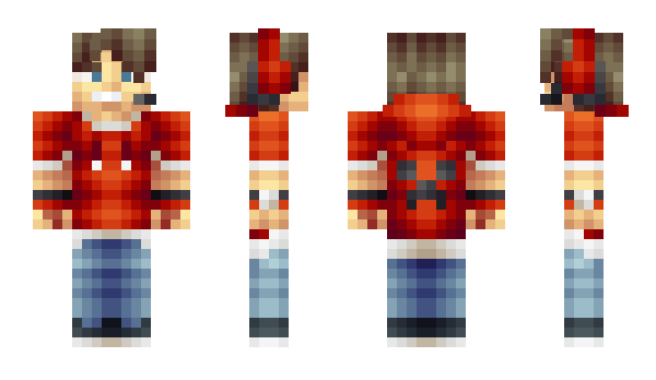 Minecraft skin redandgold