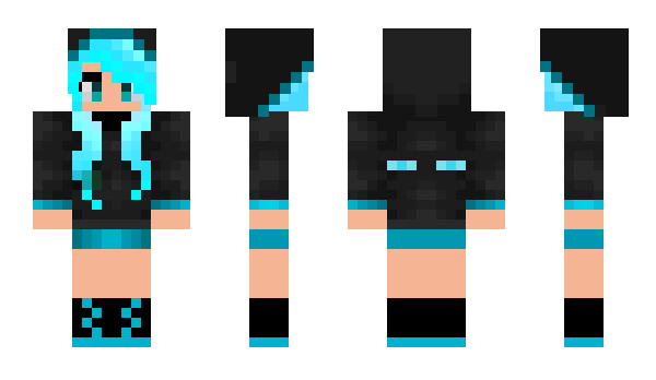 Minecraft skin halfway