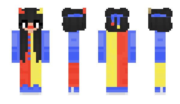 Minecraft skin GirlClown