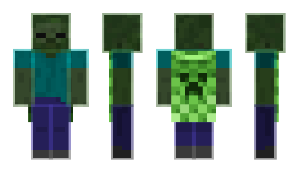 Minecraft skin semihuman