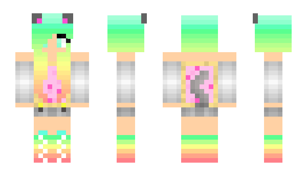 Minecraft skin RainbowCat123