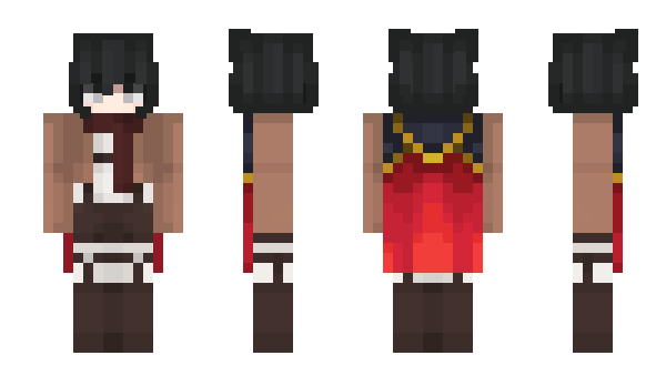 Minecraft skin AckermanMikasa