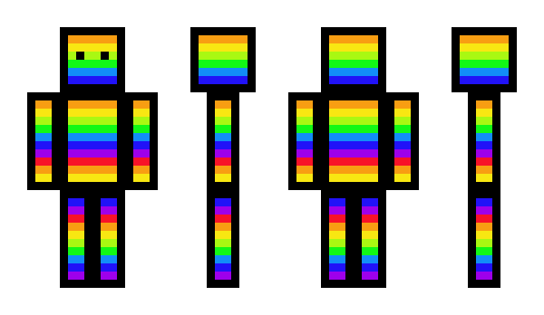 Minecraft skin RainbowGlass