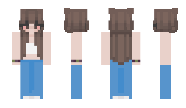 Minecraft skin rosaZauberelfe