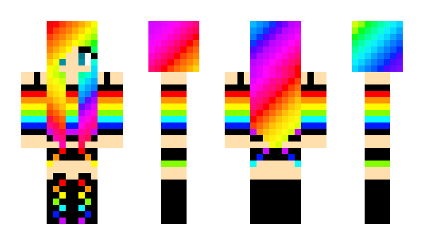 Minecraft skin Rainbow423