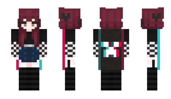 Minecraft skin emoheart