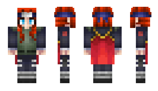 Minecraft skin Kushina_Uzumaki