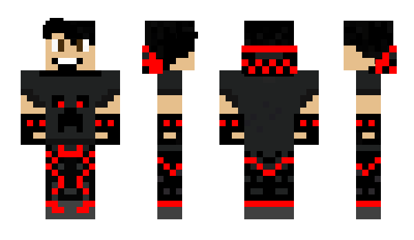 Minecraft skin RedNBlack