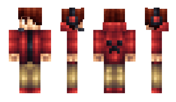 Minecraft skin Helllboy