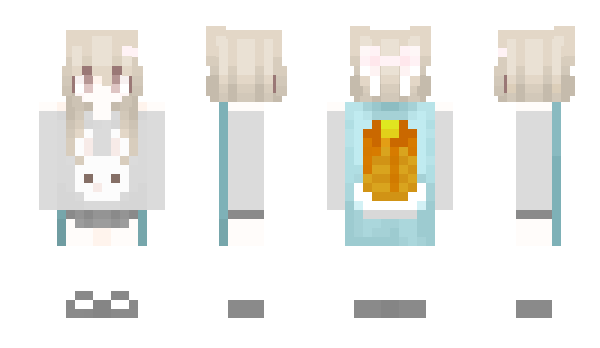 Minecraft skin coelhinhos