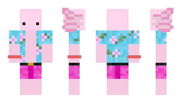 Minecraft skin yAxolotl
