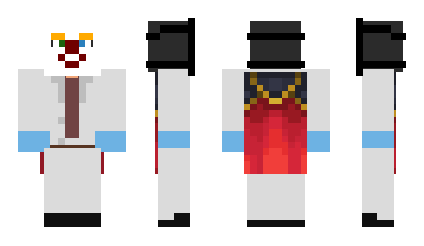 Minecraft skin ClownWhite