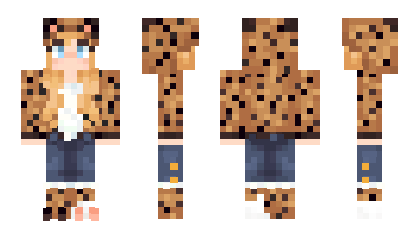 Minecraft skin Leopardka