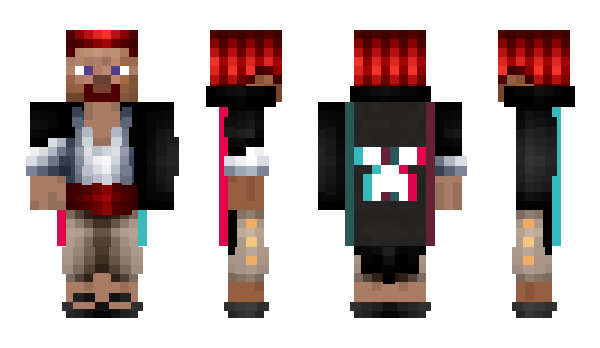 Minecraft skin hairred