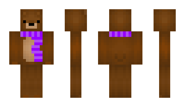 Minecraft skin BearWithScarf