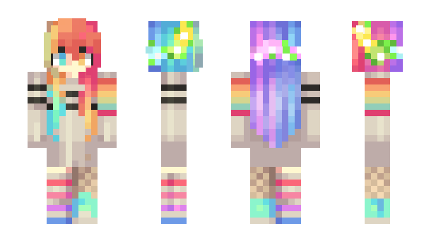 Minecraft skin RainbowDariko