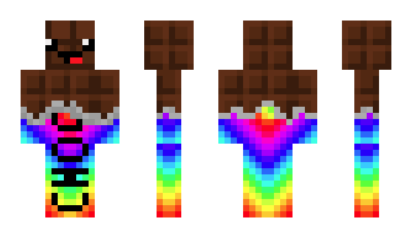 Minecraft skin RainbowChocolate