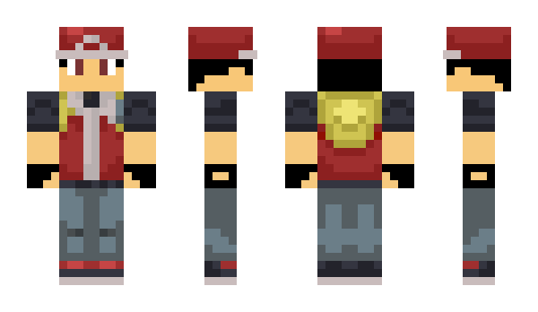 Red Pokemon Minecraft Skin