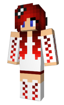 Minecraft skin GirlInRed