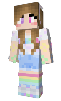 Minecraft skin PinkWolfGirl
