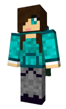 herobrine girl  Minecraft Skin