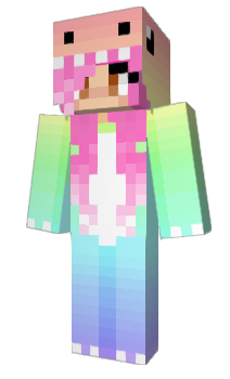 Minecraft skin pinkdino