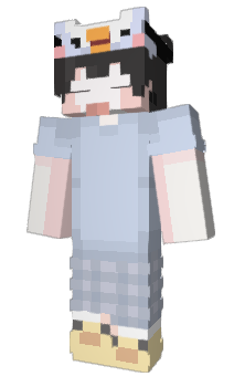 Minecraft skin white_black