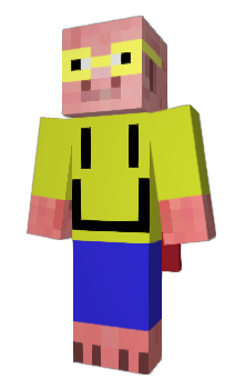 Minecraft skin PigWithGlasses