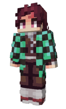 Minecraft skin Tanjiro_0