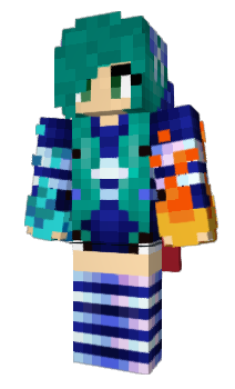 Minecraft skin GirlRainbowCubes