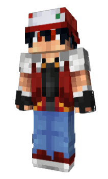 Pokemon trainer Red Minecraft Skin