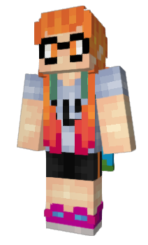 Minecraft skin inkling_girl