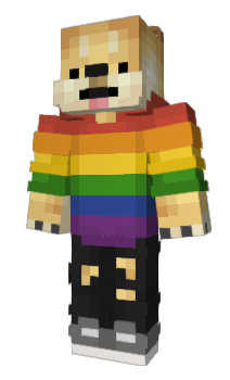 Minecraft скин по нику RainbowDoggyBoi