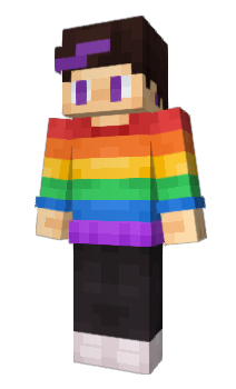 Minecraft скін по ніку RainbowBoy