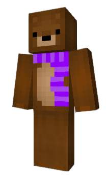 Minecraft skin BearWithScarf